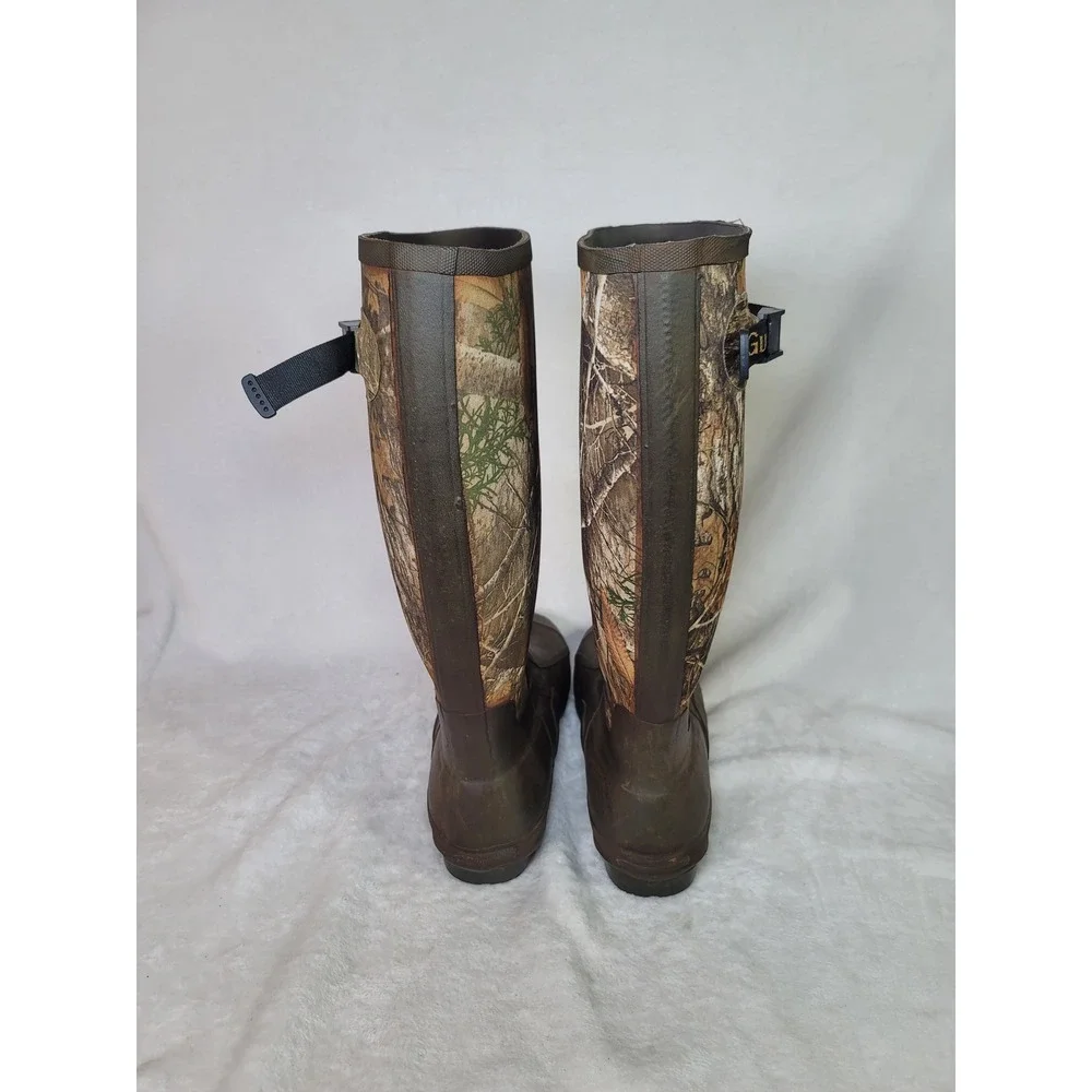 Guide Gear Mens Realtree Edge Camo Rubber Hunting Boots 400g Thinsulate Size 11